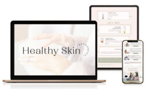Health Skin Blueprint Showing preview on laptop, tablet and iphone